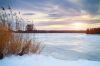 Foto: Schnee, Wasser, Sonnenuntergang, Winter