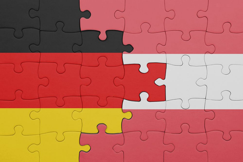 österreichische und deutsch Fahne